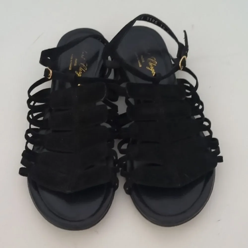 ROBERT CLERGERIE Black Suede Sandals